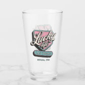Lucky Life Las Vegas Nevada Glas (Rückseite)