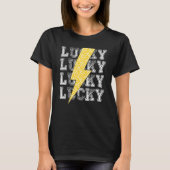 Lucky Lightning Bolt St Patrick's Day C Horseshoe T-Shirt (Vorderseite)