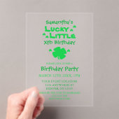 Lucky Little Birthday Acryleinladungen (Insitu (Handheld))