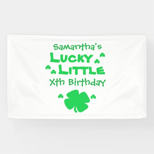 Lucky Little Birthday Banner (Horizontal)