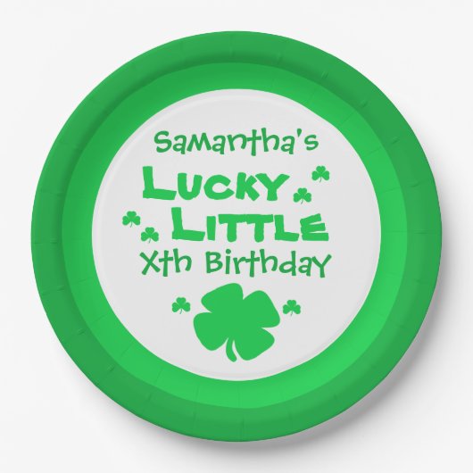 Lucky Little Birthday Pappteller (Vorderseite)