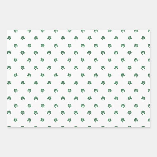 Lucky Little Four Leaf Clovers St. Patricks Day Geschenkpapier Set (Vorderseite 2)