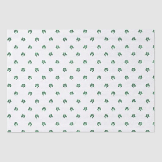 Lucky Little Four Leaf Clovers St. Patricks Day Seidenpapier (Vorderseite)