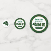 Lucky Little Kleeblatt 1. Geburtstag Party Foto Konfetti (Vorderseiten)