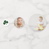 Lucky Little Kleeblatt 1. Geburtstag Party Foto Konfetti (Rückseiten)