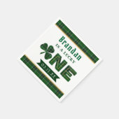 Lucky Little Kleeblatt 1. Geburtstag Party Serviette (Ecke)