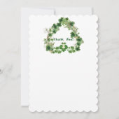 Lucky Little Kleeblatt 4 Leaf Clover Baby Dusche Einladung (Rückseite)