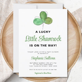 Lucky Little Kleeblatt Baby Dusche Einladung