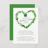 Lucky Little Kleeblatt Baby Shower Book for Baby Begleitkarte (Vorne/Hinten)