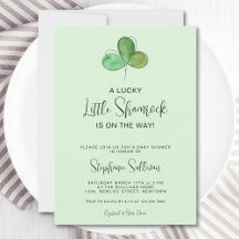 Lucky Little Kleeblatt Green Baby Dusche