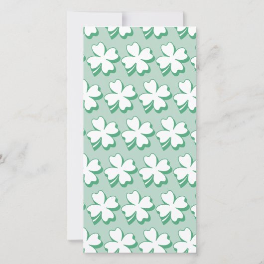 Lucky Little Kleeblatt Schwangerschaft Ankündigung (Rückseite)