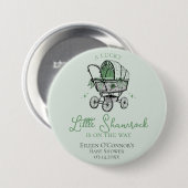 Lucky Little Kleeblatt St Patricks Baby Dusche Button (Vorne & Hinten)
