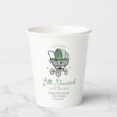 Lucky Little Kleeblatt St Patricks Baby Dusche Pappbecher (Rückseite)