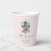 Lucky Little Kleeblatt St Patricks Baby Dusche Pappbecher (Rückseite)