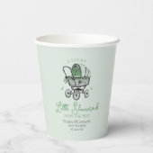 Lucky Little Kleeblatt St Patricks Baby Dusche Pappbecher (Rückseite)