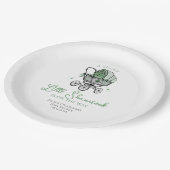 Lucky Little Kleeblatt St Patricks Baby Dusche Pappteller (Schrägansicht)