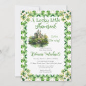Lucky Little Kleeblatt St. Patrick's Baby Shower Einladung (Vorderseite)