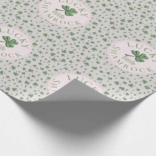 Lucky Little Kleeblatt St Patricks Day Geschenkpapier (Ecke)