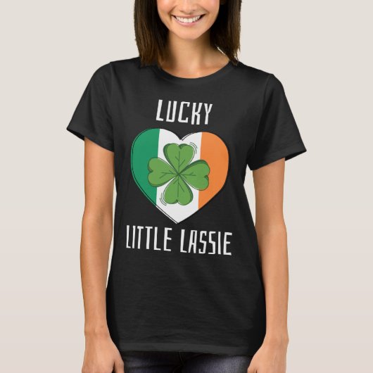 Lucky Little Lassie Teacher St Patrick's Day Party T-Shirt (Vorderseite)