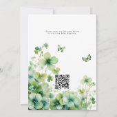 Lucky Little Shamrock St Patrick's Baby Shower Einladung (Rückseite)