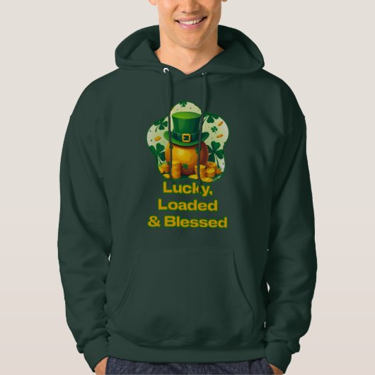Lucky Loaded Blessed St Patrick’s Day  - camiseta Hoodie (Vorderseite)