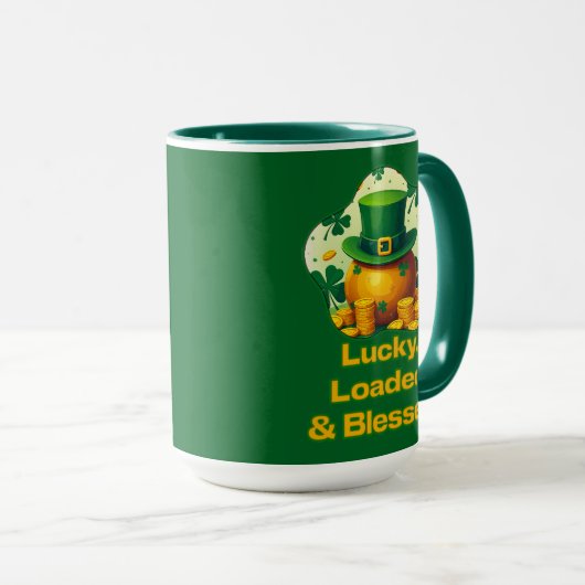 Lucky Loaded Blessed St Patrick’s Day - caneca Tasse (VorderseiteRechts)