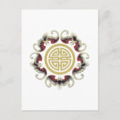 Lucky Longevity Chinese Charm Postkarte (Vorderseite)