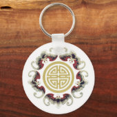 Lucky Longevity Chinese Charm Schlüsselanhänger (Vorderseite)