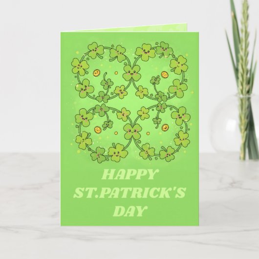 Lucky Loops St. Patrick’s Day Karte (Vorderseite)