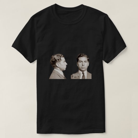 Lucky Luciano Mugshot Classic T-Shirt (Design vorne)