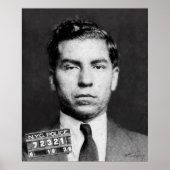 LUCKY LUCIANO MUGSHOT PAINTERLY POSTER (Vorne)