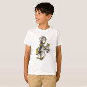 Lucky Luke und Jolly Jumper Cartoon Cowboy & Pferd T-Shirt (Vorne ganz)