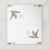 Lucky Mallard Duck Boy Birthday Food Zelt Platzkarte (Außenseite Aufgefaltet)