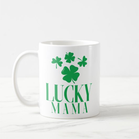 Lucky Mama Classic Tasse – Shamrock-Mutter-Kaffeet (Links)