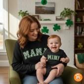 Lucky Mama Clover St. Patrick's Day Mama Shamrock Sweatshirt