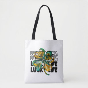 Lucky Mama Lucky Life St. Patrick's Day Kleeblatt Tasche