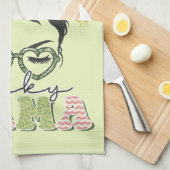 Lucky Mama - Messy Bun - Clover St. Patrick's Geschirrtuch (Viertel Falte)
