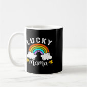 Lucky Mama Regenbogen St Patricks Day Grüne Stolz  Kaffeetasse (Links)