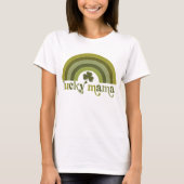 Lucky Mama Retro St Patrick's Day T-Shirt (Vorderseite)