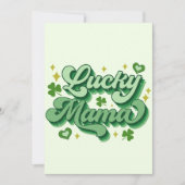Lucky Mama St Patrick's Day Feiertagskarte (Vorderseite)