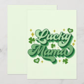 Lucky Mama St Patrick's Day Feiertagskarte (Vorne/Hinten)