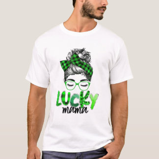 Lucky Mama St. Patrick's Day Mama Buffalo Kariert T-Shirt