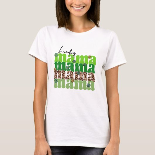 Lucky Mama St. Patrick's Day T-Shirt (Vorderseite)