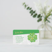 Lucky Man | Goldklee Visitenkarte (Stehend Vorderseite)