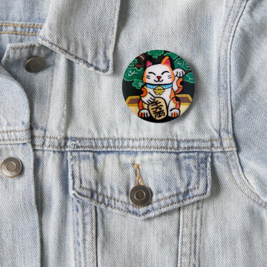 Lucky Maneki Neko Button (Beispiel)