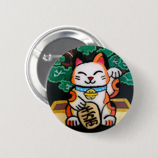 Lucky Maneki Neko Button