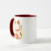 Lucky Maneki Neko D20 Dice Cat Tasse (Vorderseite Links)
