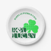 Lucky Modern St Patrick Paper Plate 2 Pappteller (Vorderseite)