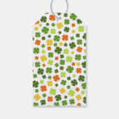 LUCKY Modern Typografy Kleeblatts Irish Fun Geschenkanhänger (Rückseite)