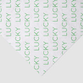 LUCKY Modern Typografy Kleeblatts Irish Fun Seidenpapier (Detail)